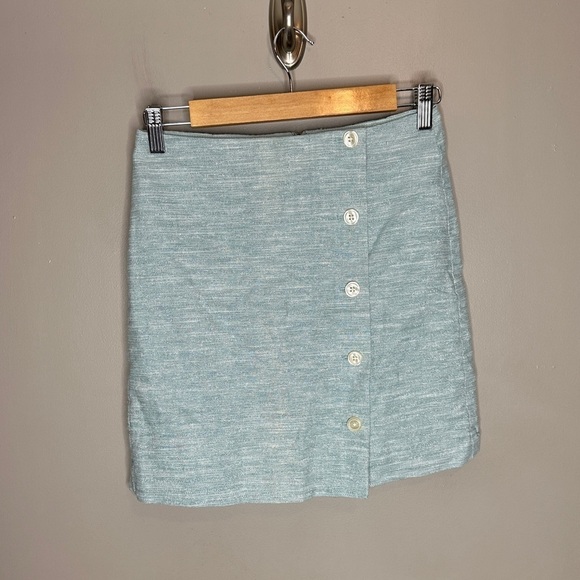 Loft straight linen blend mini skirt - Picture 1 of 9